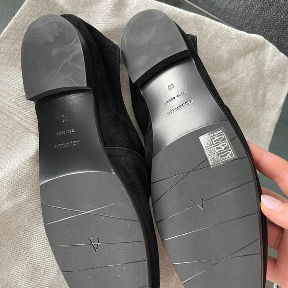 Aquatalia size 10 black Revy suede loafers - like new - Picture 4 of 4